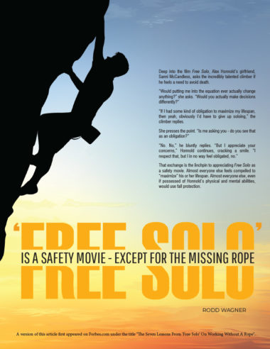 Free Solo is a Safety Movie